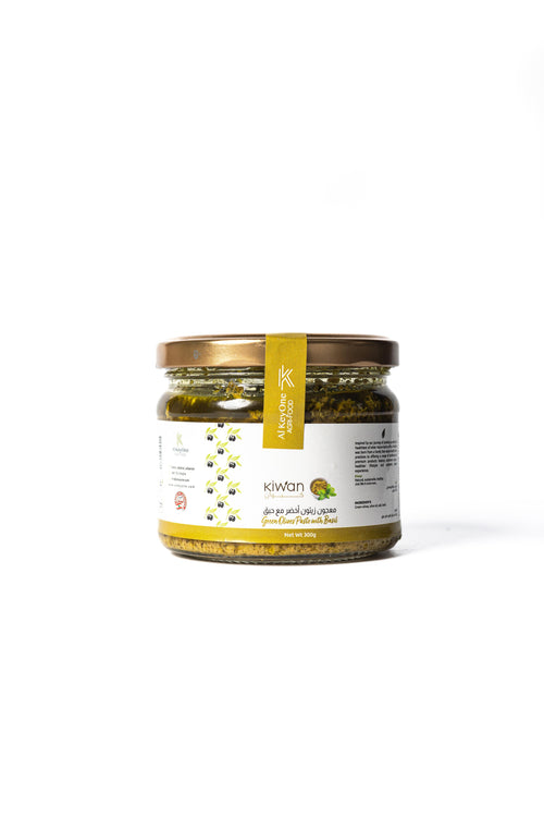 GREEN OLIVES PASTE WITH BASIL 300g